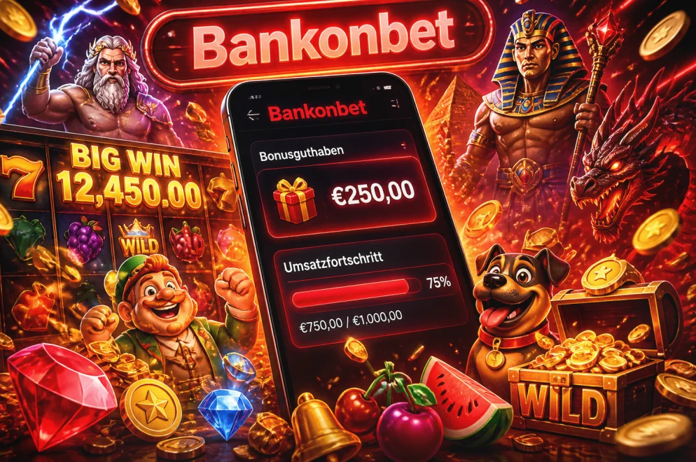 Bonusguthaben und Umsatzfortschritt im Bankonbet Konto auf dem Smartphone